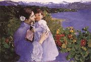 Max Buri Mutteridyll oil painting